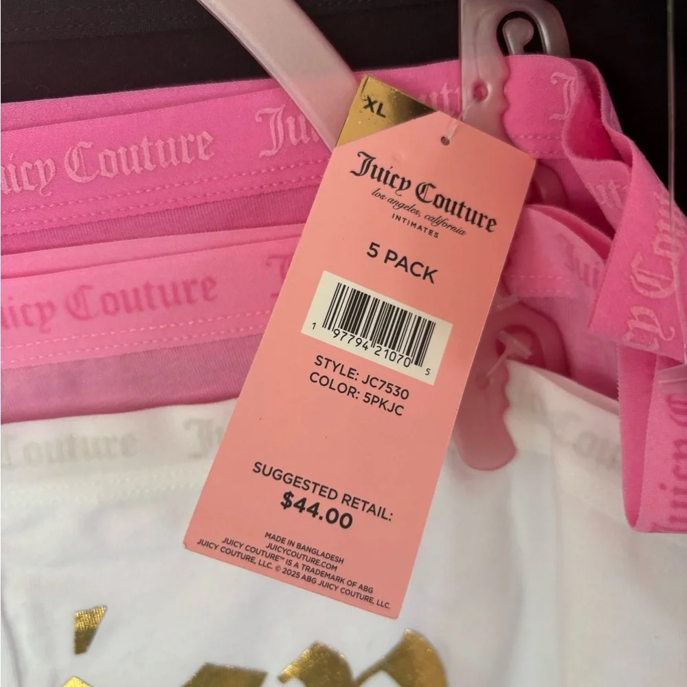 Juicy Couture Intimates Set - Pink, Black, White, Gold